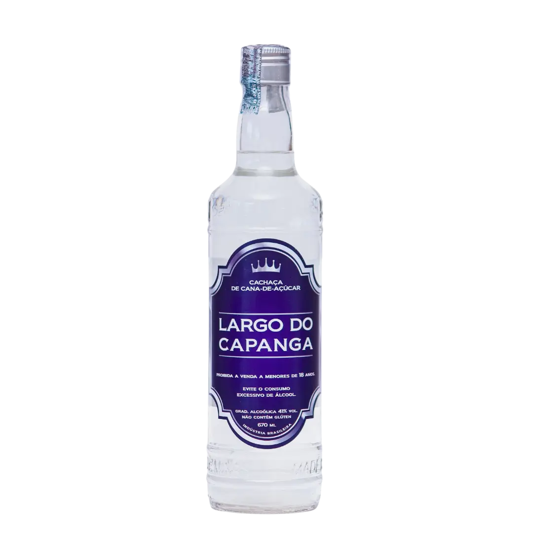 Garrafa de Cachaça Largo do Capanga Tradicional, 670 ml, cachaça mineira artesanal branca, 41% vol.