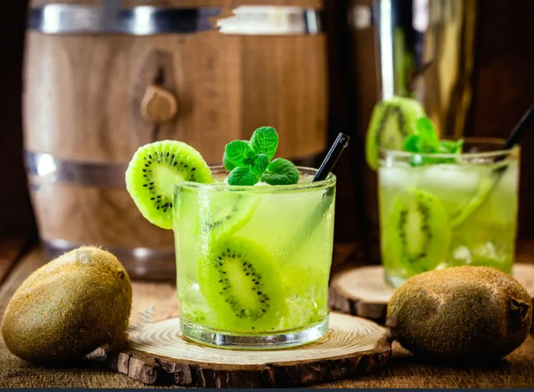 Caipirinha de kiwi com cachaça envelhecida