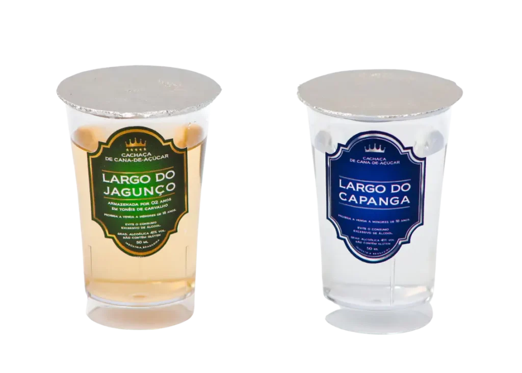Copinhos de cachaça Largo do Jagunço e Largo do Capanga